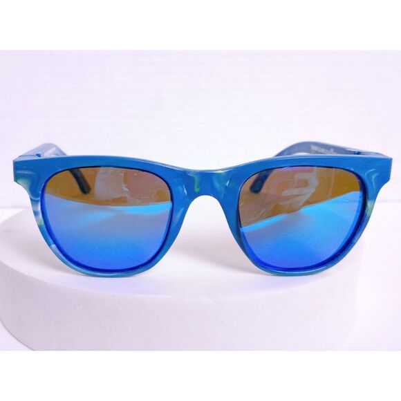 Pangea Movement City Recycled Plastic Ocean Blue / Blue Mirror Sunglasses main image 4